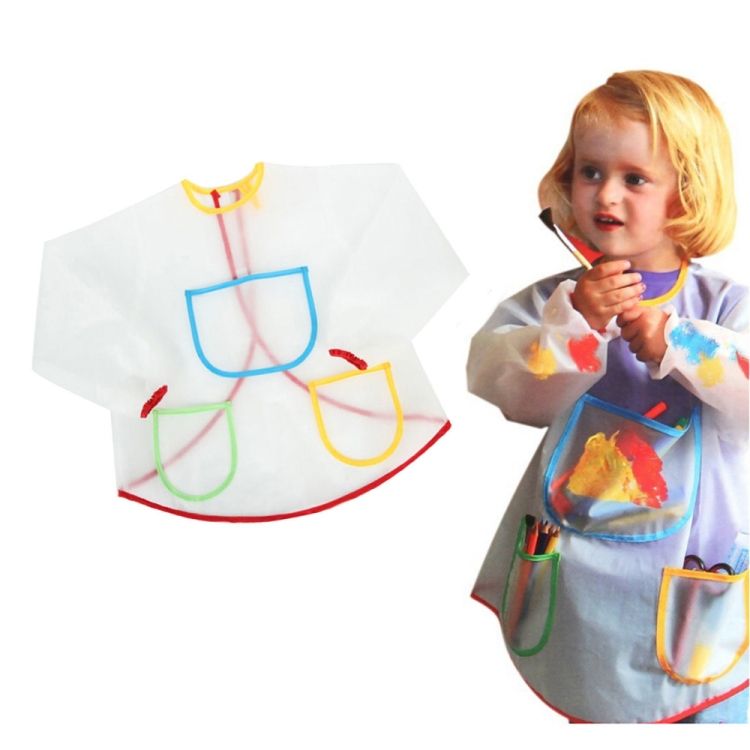 Drawing Waterproof Anti-dirty Transparent Apron For Children