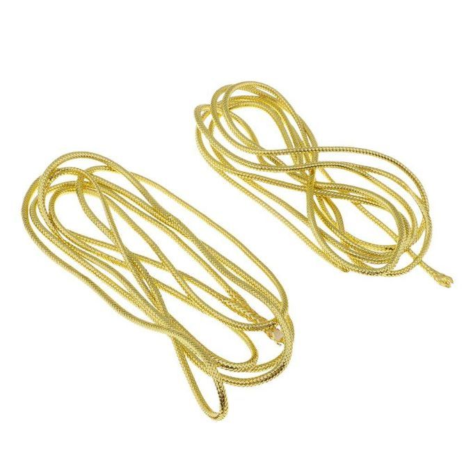 2pcs Holographic Elastic Mylar Cord Braid Flash Tubing For Fly Gold