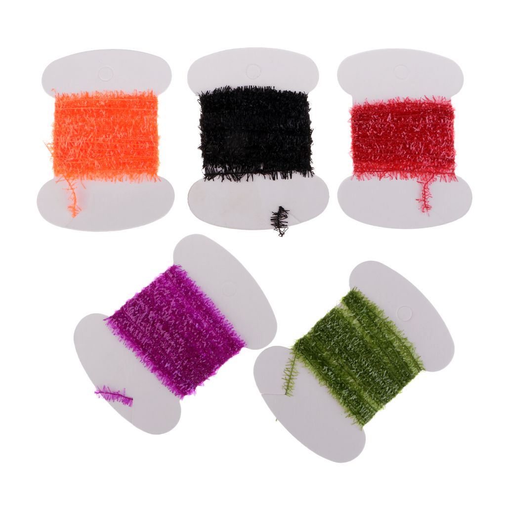 5 Cards Fly  Tinsel Chenille Crystal Flash Line Fly Tying