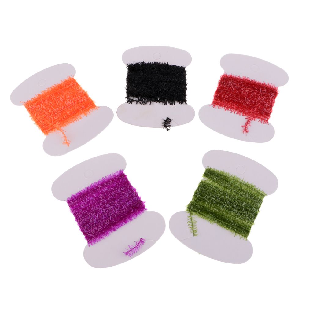 5 Cards Fly  Tinsel Chenille Crystal Flash Line Fly Tying