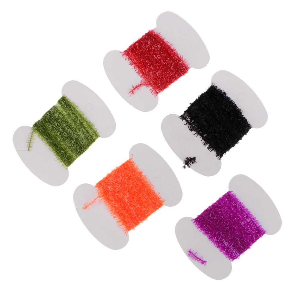 5 Cards Fly  Tinsel Chenille Crystal Flash Line Fly Tying