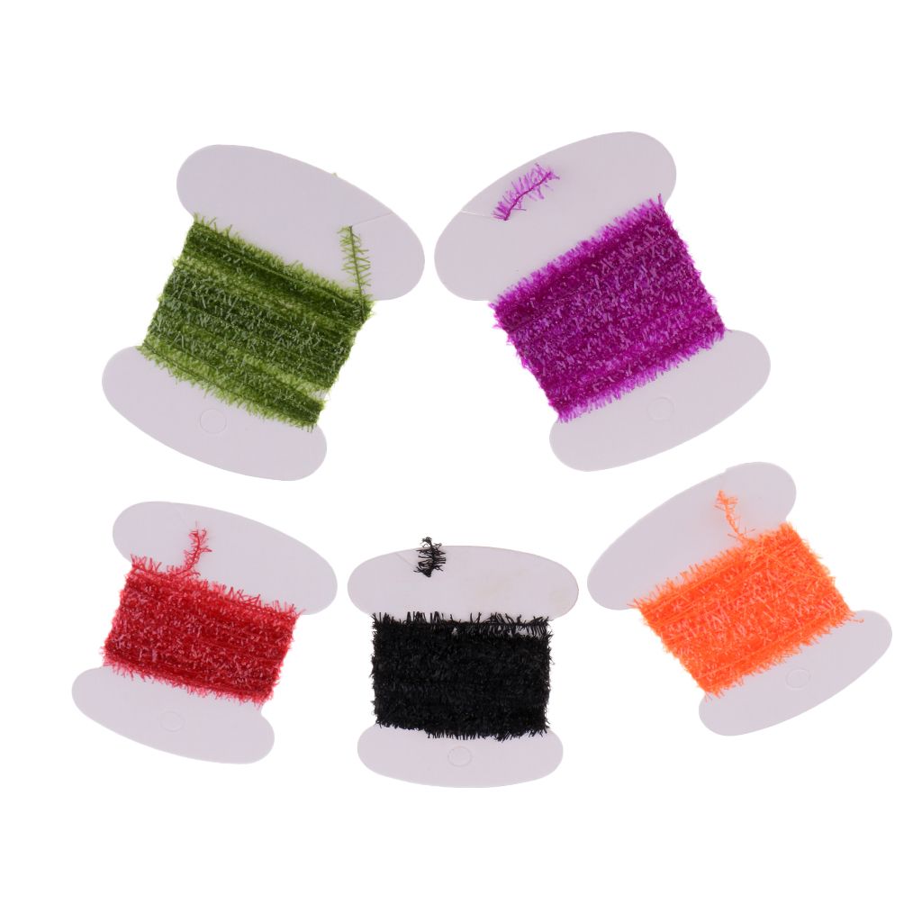 5 Cards Fly  Tinsel Chenille Crystal Flash Line Fly Tying