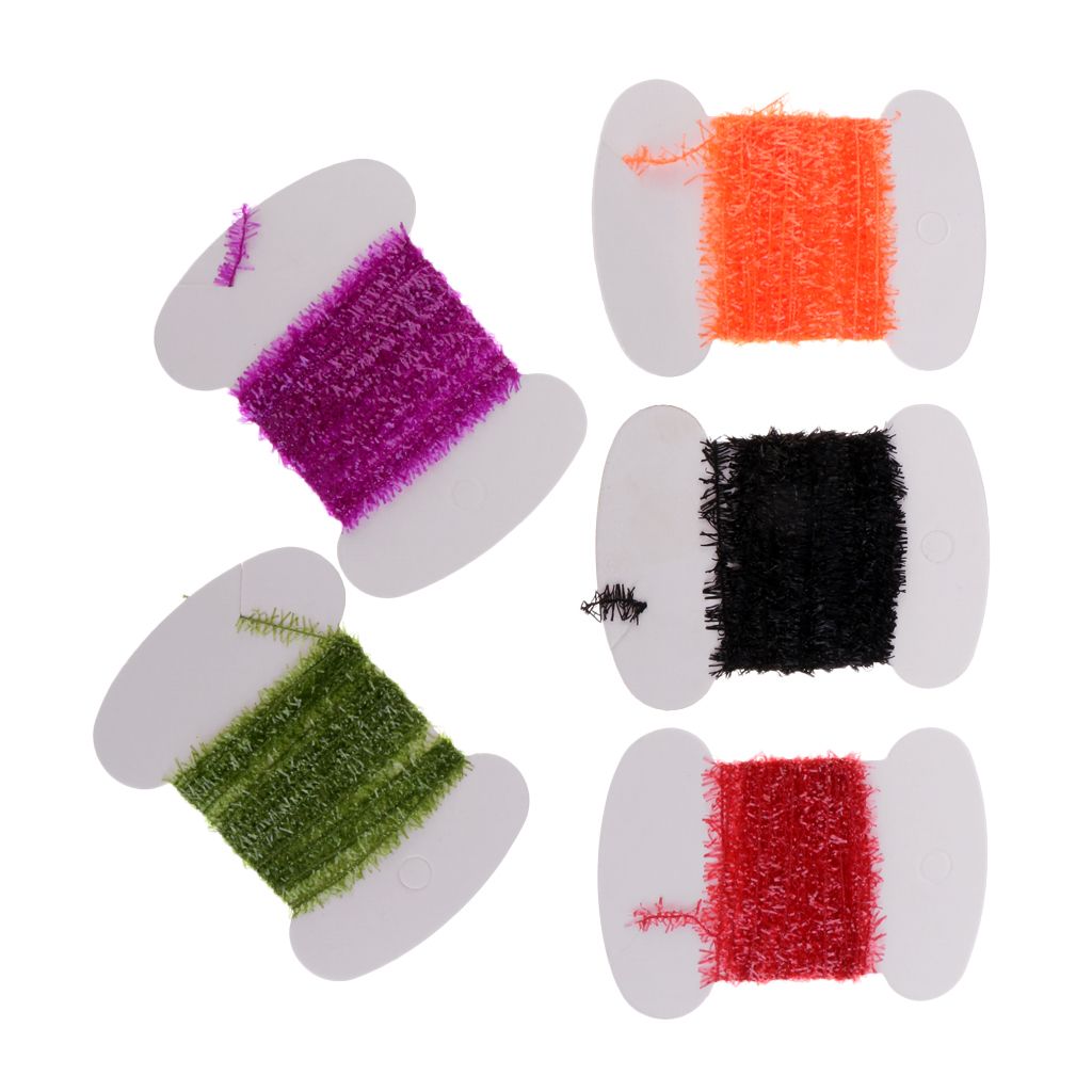 5 Cards Fly  Tinsel Chenille Crystal Flash Line Fly Tying