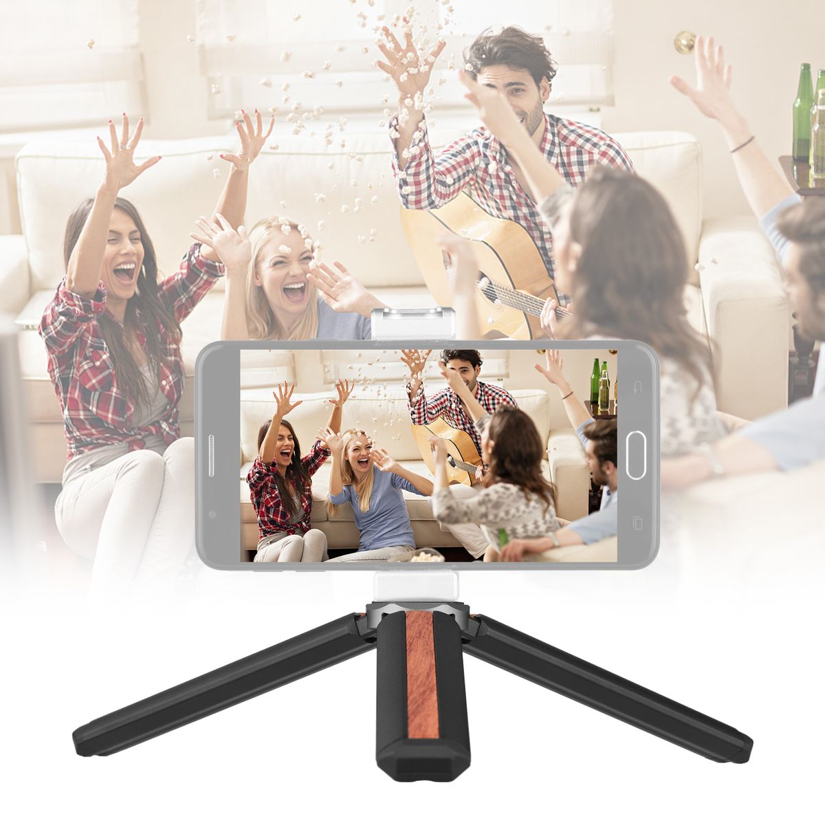 Mini Desktop Tripod Stand 1/4 Inch Screw Aluminum Alloy 5kg