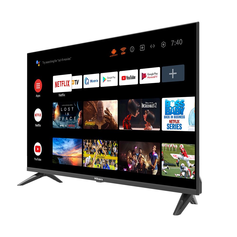 32'' Inch Frameless Android Smart HD LED TV - Black