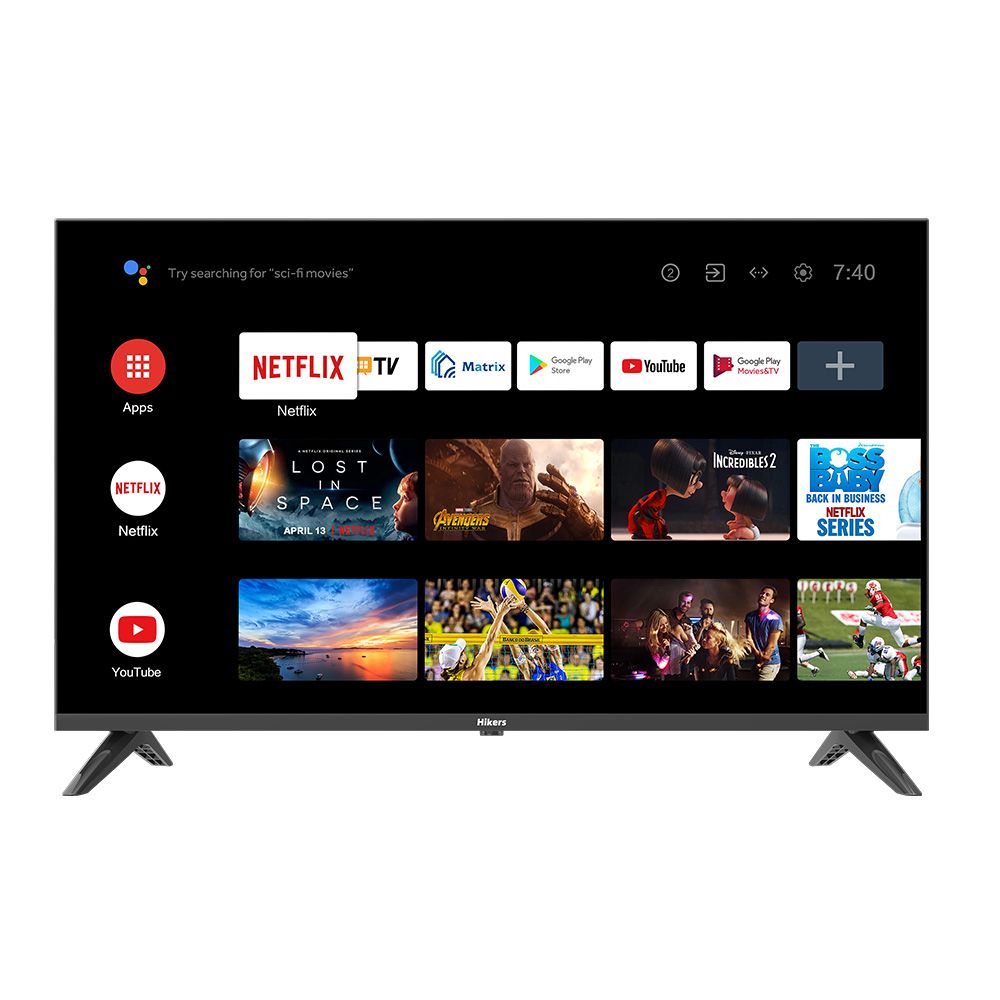 32'' Inch Frameless Android Smart HD LED TV - Black