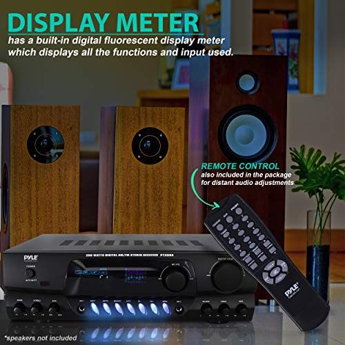 Pyle 200W Home Audio Power Amplifier  Stereo Receiver W AM F