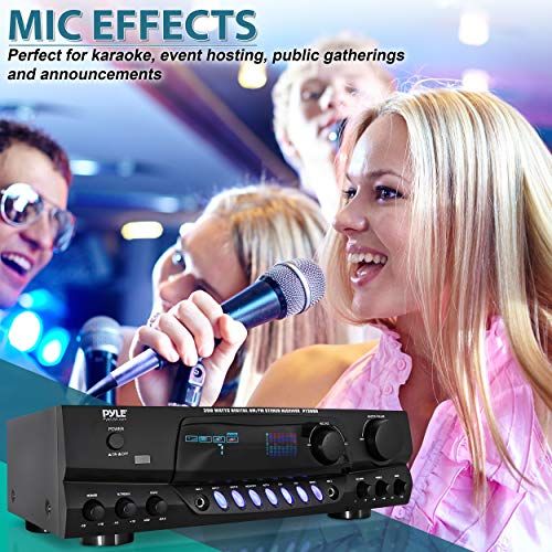 Pyle 200W Home Audio Power Amplifier  Stereo Receiver W AM F