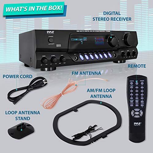 Pyle 200W Home Audio Power Amplifier  Stereo Receiver W AM F