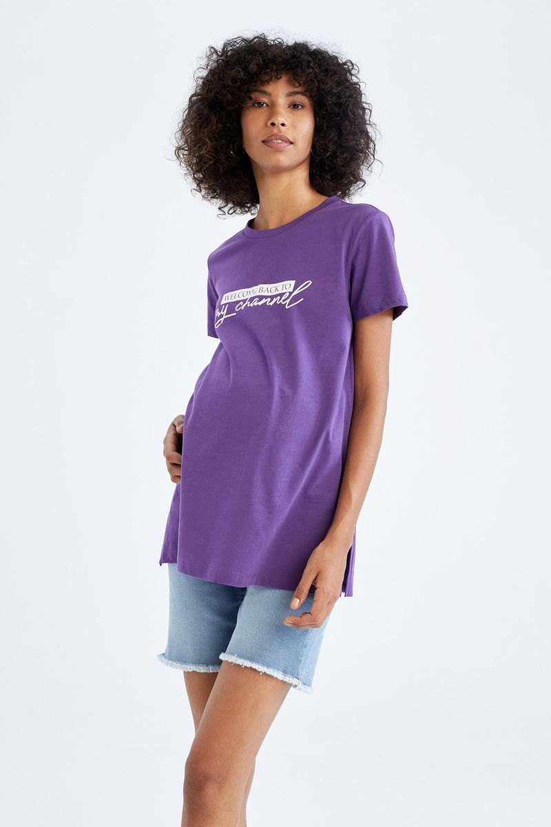 Woman - Short Maternity Denim - Indigo