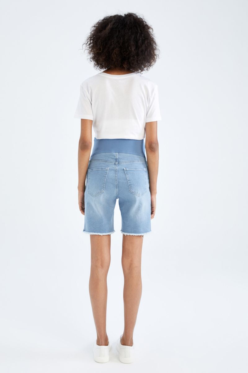 Woman - Short Maternity Denim - Indigo