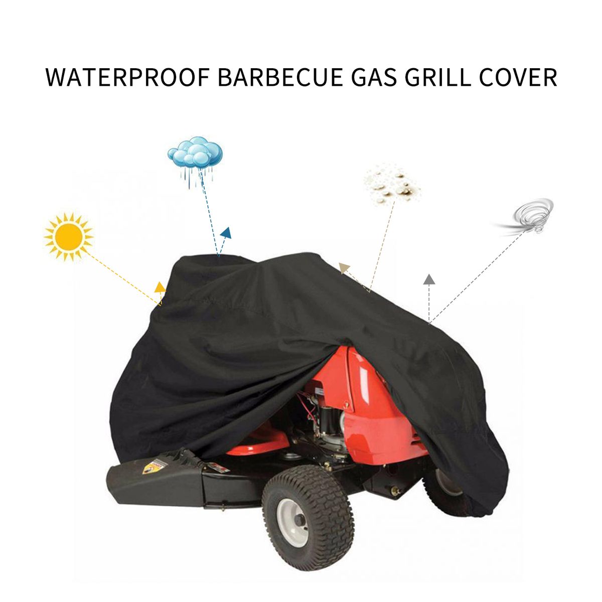 Lawn Mower Cover Waterproof UV Protection Tractor Cover