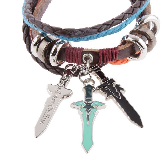 Leather  Art Online Anime Asuna Kirito  Bracelet Cosplay