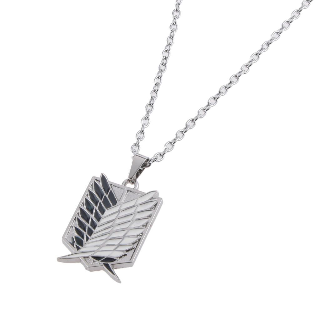 Anime Attack On  Shingeki No Kyojin Badge Pendant Necklace Gift Black