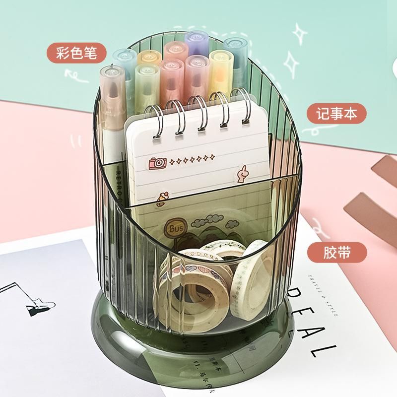 Makeup Brush Storage Tube Transparent Desktop Storage Rack Gold.
