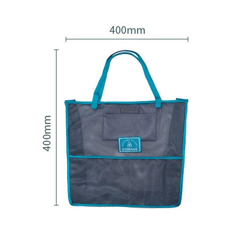 3 PCS Sundries Mesh Storage Bag, Colour: Blue (Oversized)