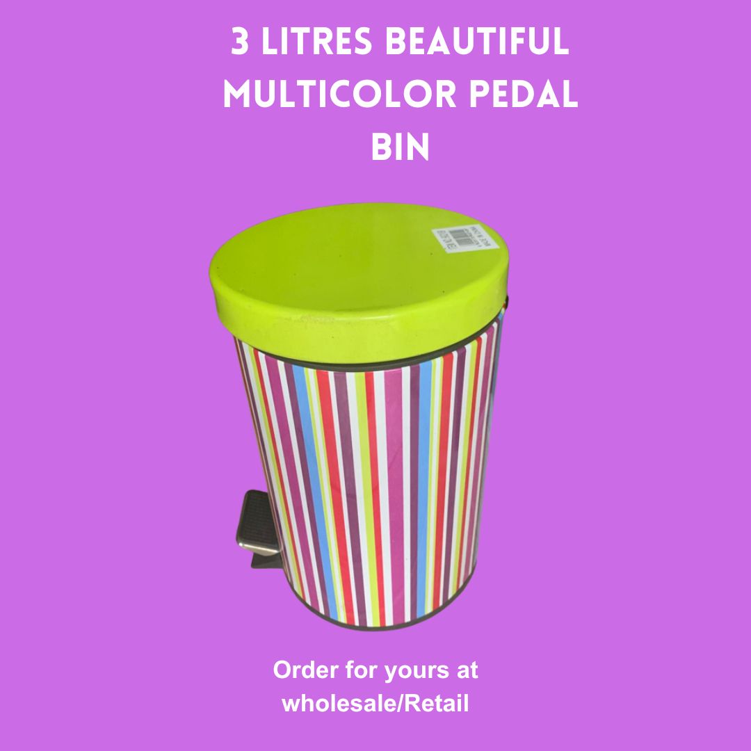 3 Liters Quality Multicolor Pedal Bin