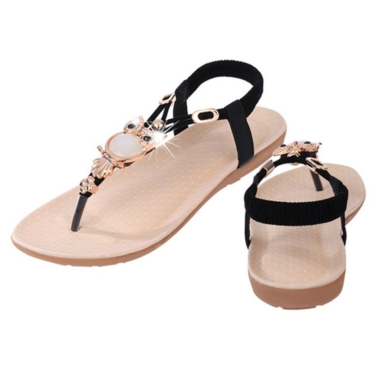 Women's Shoes Sandals Beach Shoes Summer Casual Shoes Fashion Vacation Owl Flat Sandals