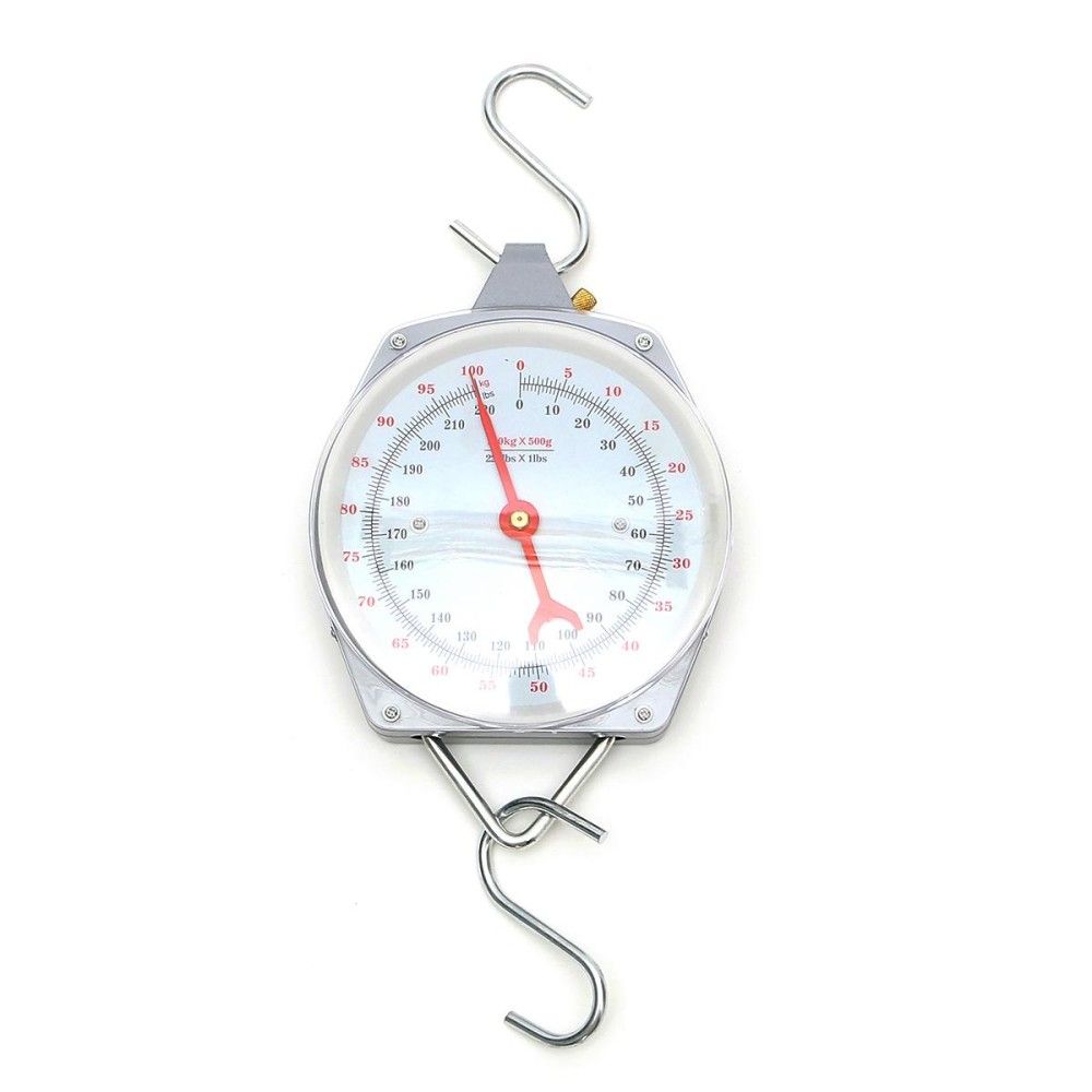 100Kg 220lbs Heavy Duty Hanging Weighing Scales With Hook Fishing With Hooks