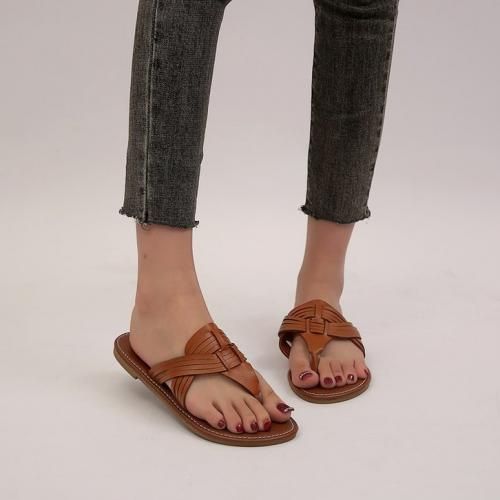 Large Size Outer Wear 2022 New Clip-on Flat Women's Sandals Flip Flops