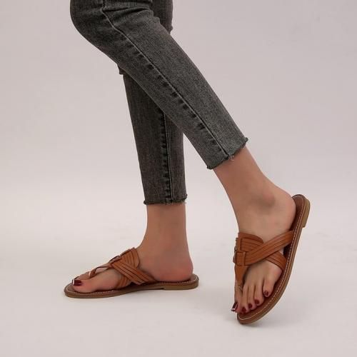 Large Size Outer Wear 2022 New Clip-on Flat Women's Sandals Flip Flops