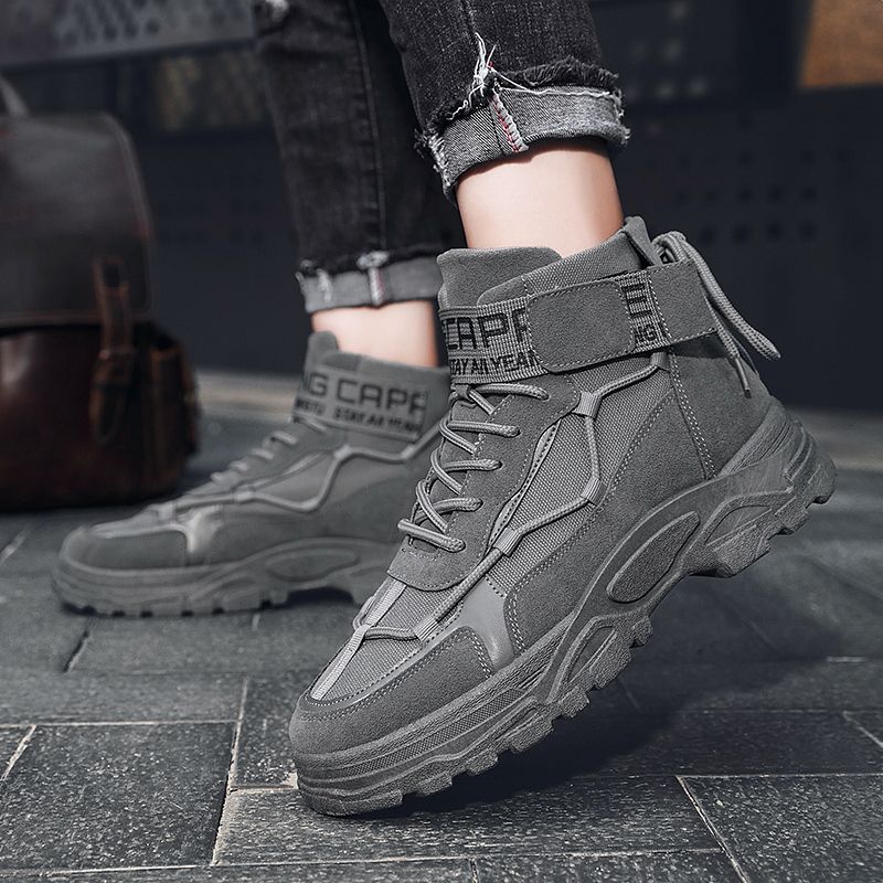 Men's Outdoor Casual Martin Boots Chukka -Grey