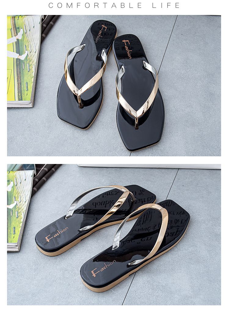 Soft Women Quality Casual Rubber Flip Flop Jelly Slippers - Black