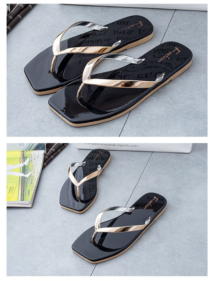 Soft Women Quality Casual Rubber Flip Flop Jelly Slippers - Black