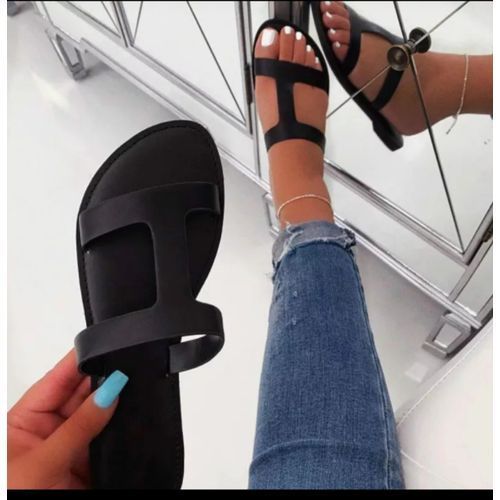 Female Palm Slippers - Black