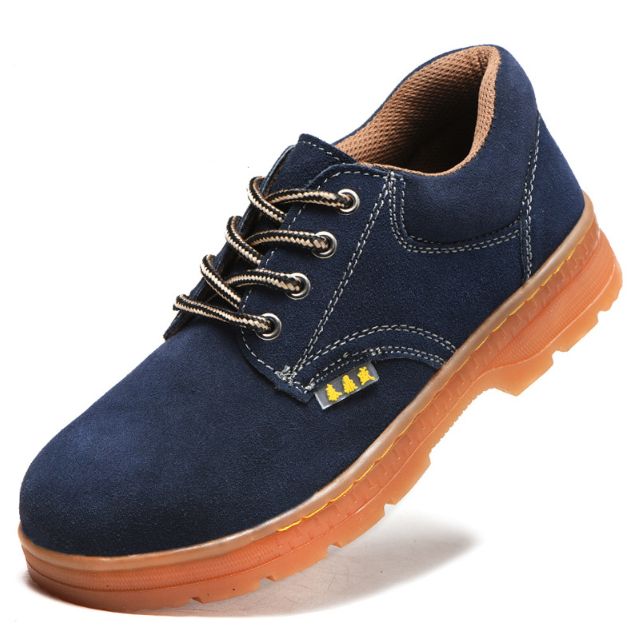 Genuine Leather Mens Work Shoes Steel Toe Safty Shoes