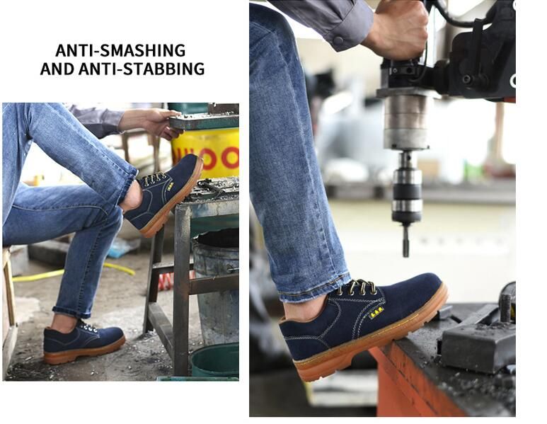 Genuine Leather Mens Work Shoes Steel Toe Safty Shoes