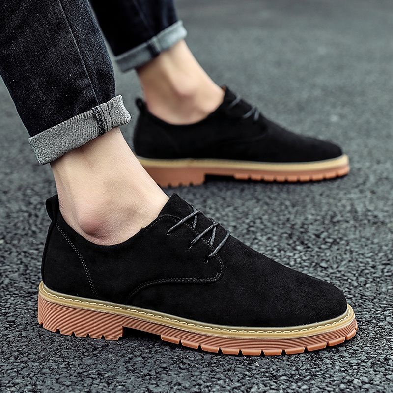 Mens Martins Boots Ankle Low Casual Boots-Black