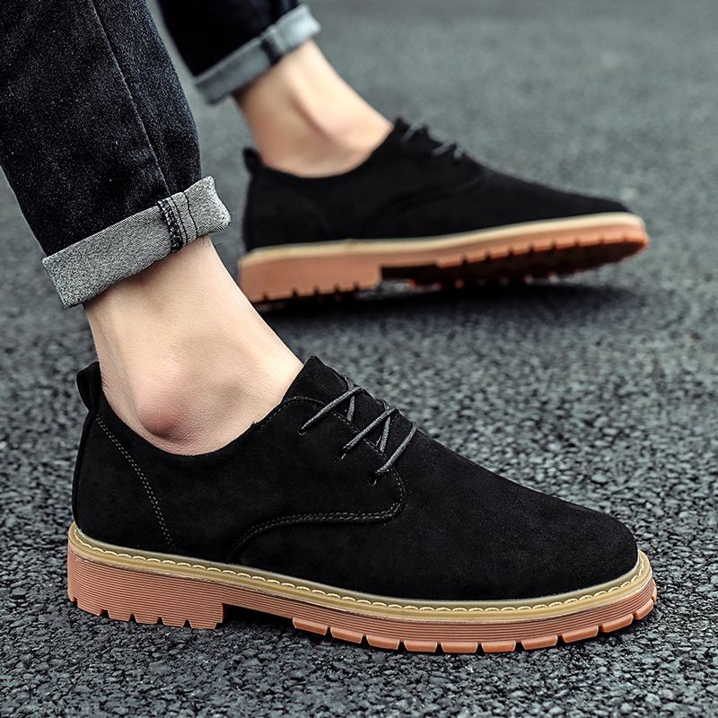 Mens Martins Boots Ankle Low Casual Boots-Black
