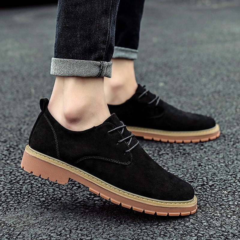 Mens Martins Boots Ankle Low Casual Boots-Black