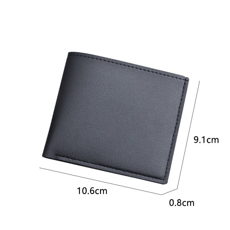 Mens Leather Wallet Holder Purse Pocket Black