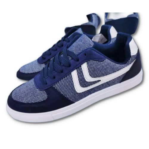 Unisex Sport Lace Up Sneakers - Blue And White