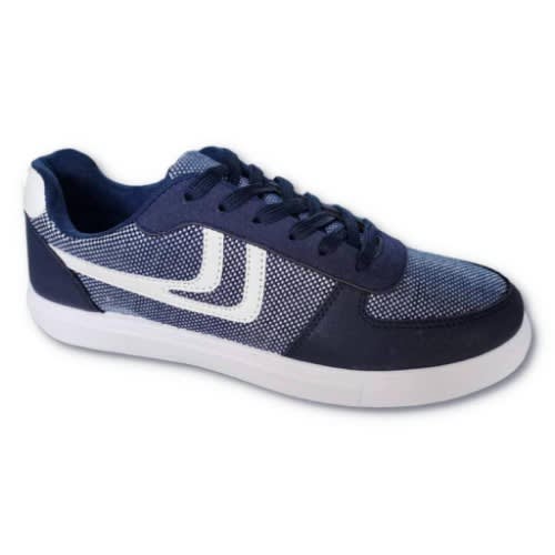 Unisex Sport Lace Up Sneakers - Blue And White
