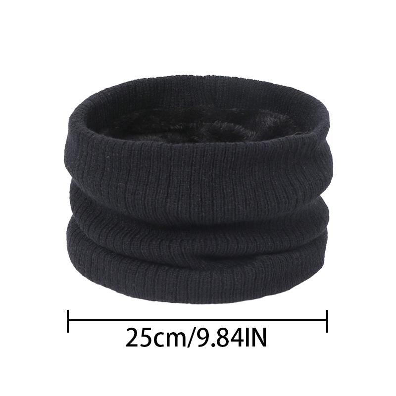 Women Men Warm Scarf Neck Wrap Muffler Collar Soft For One Size Black