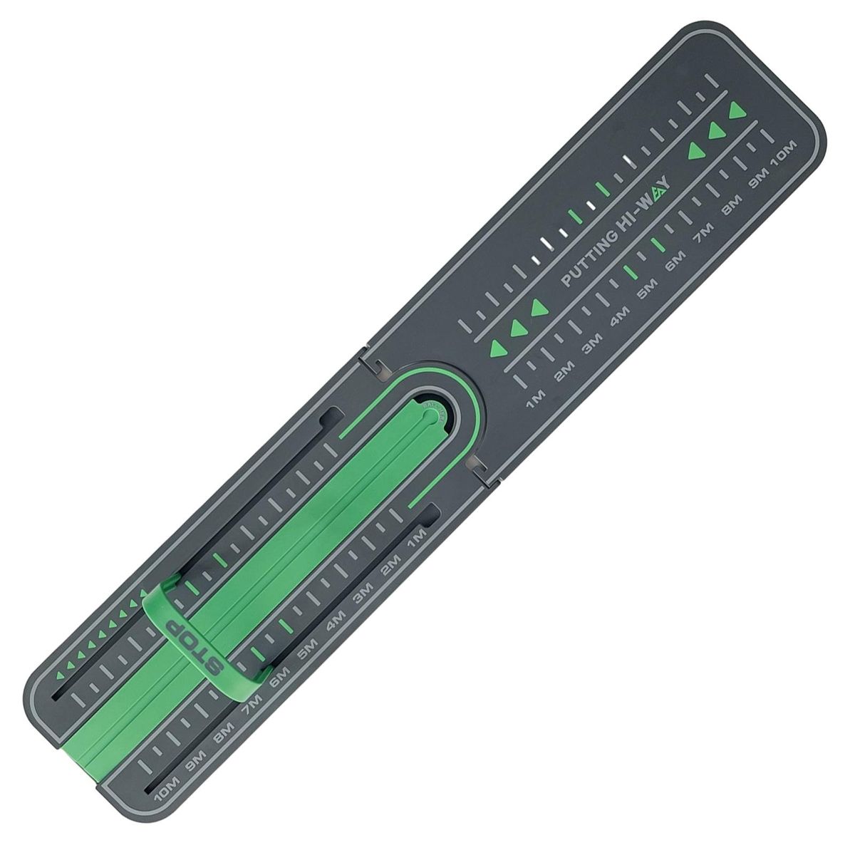 Foldable Golf Putting Trainer Precision Distance Drill Grey Green