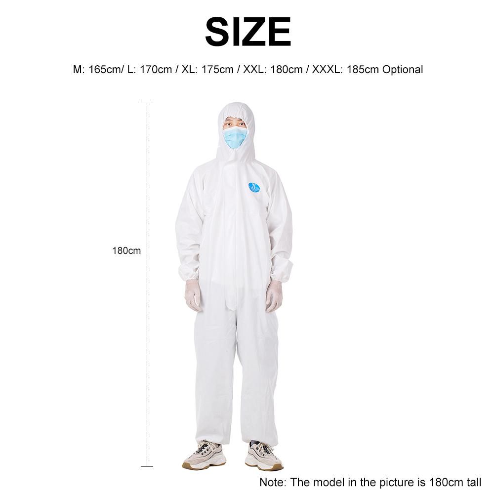 Coverall Disposable Anti-epidemic Antibacterial Isolation Suit Prevent Invasion of Virus for Medical Staff Protective Clothing Dust-proof Coveralls Antistatic