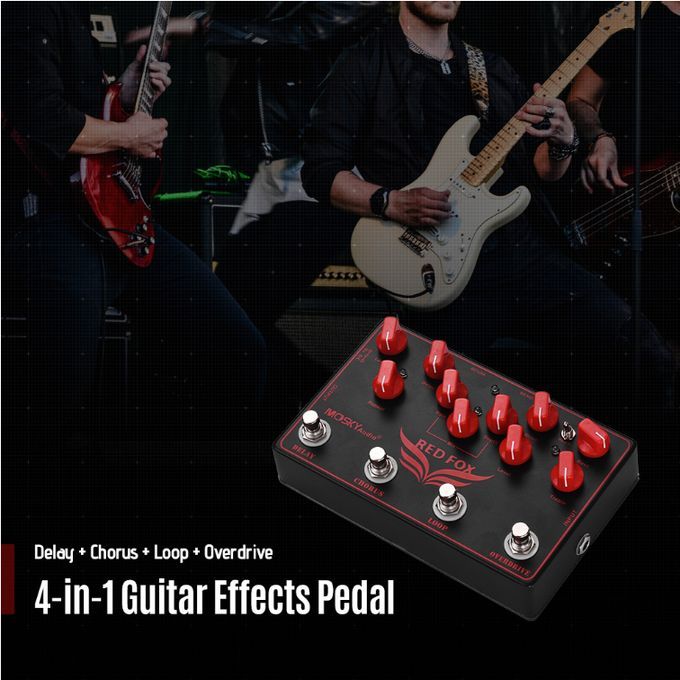 4 In 1 Electric Guitar Effects Pedal Musical Instrument Delay Chorus Loop Overdrive