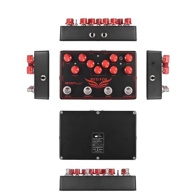 4 In 1 Electric Guitar Effects Pedal Musical Instrument Delay Chorus Loop Overdrive