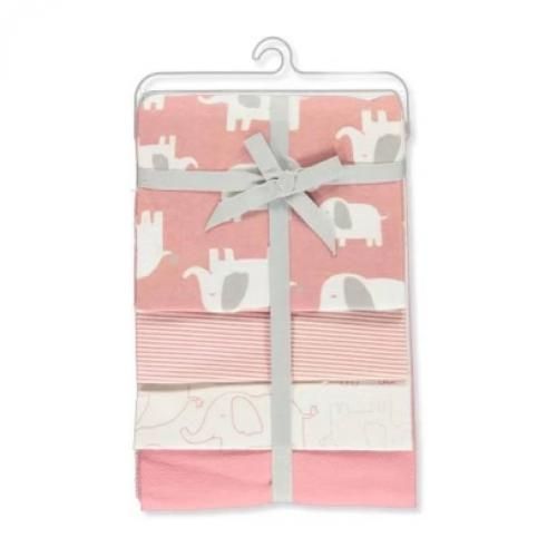 Baby Girls Pack Of 4 Receiving Blankets