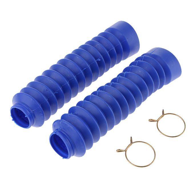 Front Fork Shock Absorber Dust Cover 205x42x30mm For Motorcycle Blue
