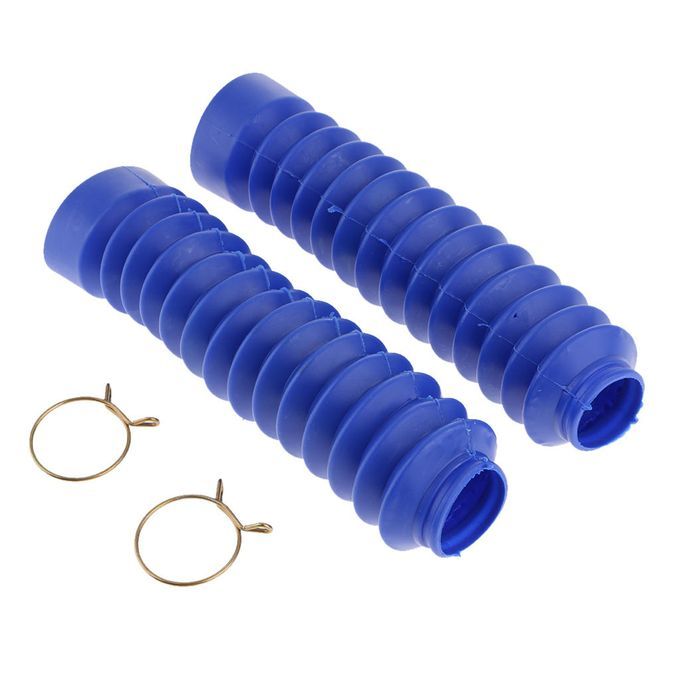 Front Fork Shock Absorber Dust Cover 205x42x30mm For Motorcycle Blue