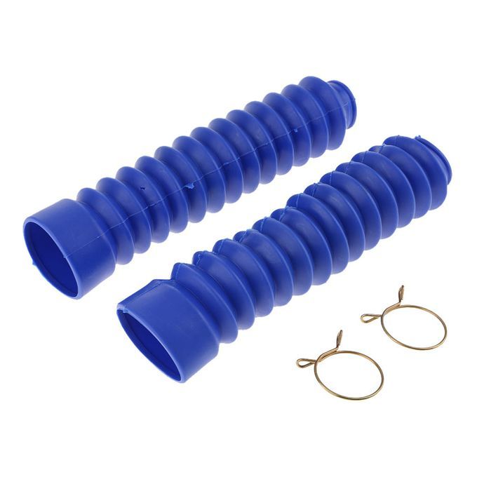 Front Fork Shock Absorber Dust Cover 205x42x30mm For Motorcycle Blue