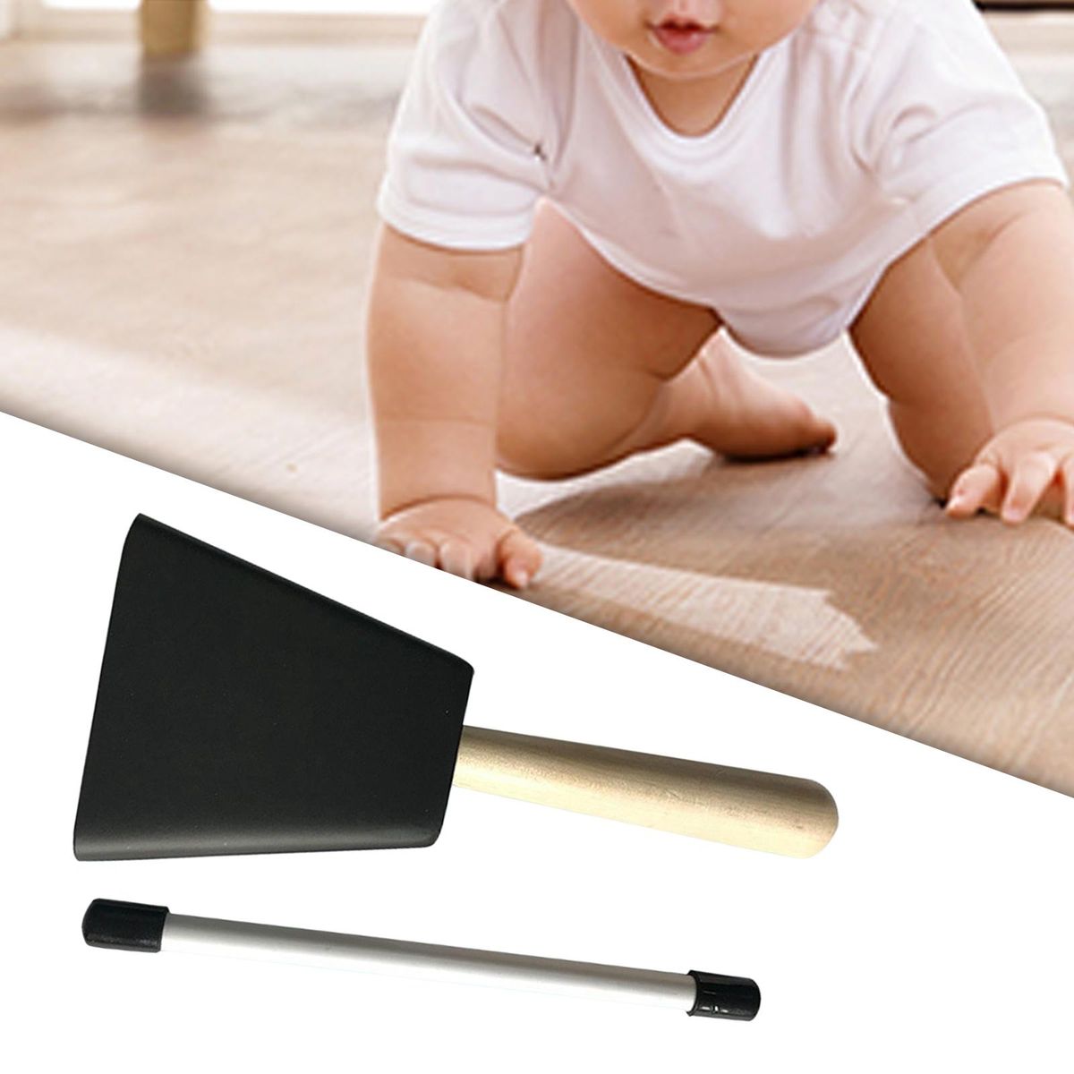 Cowbell Percussion Instrument Wooden Handle Kids Music