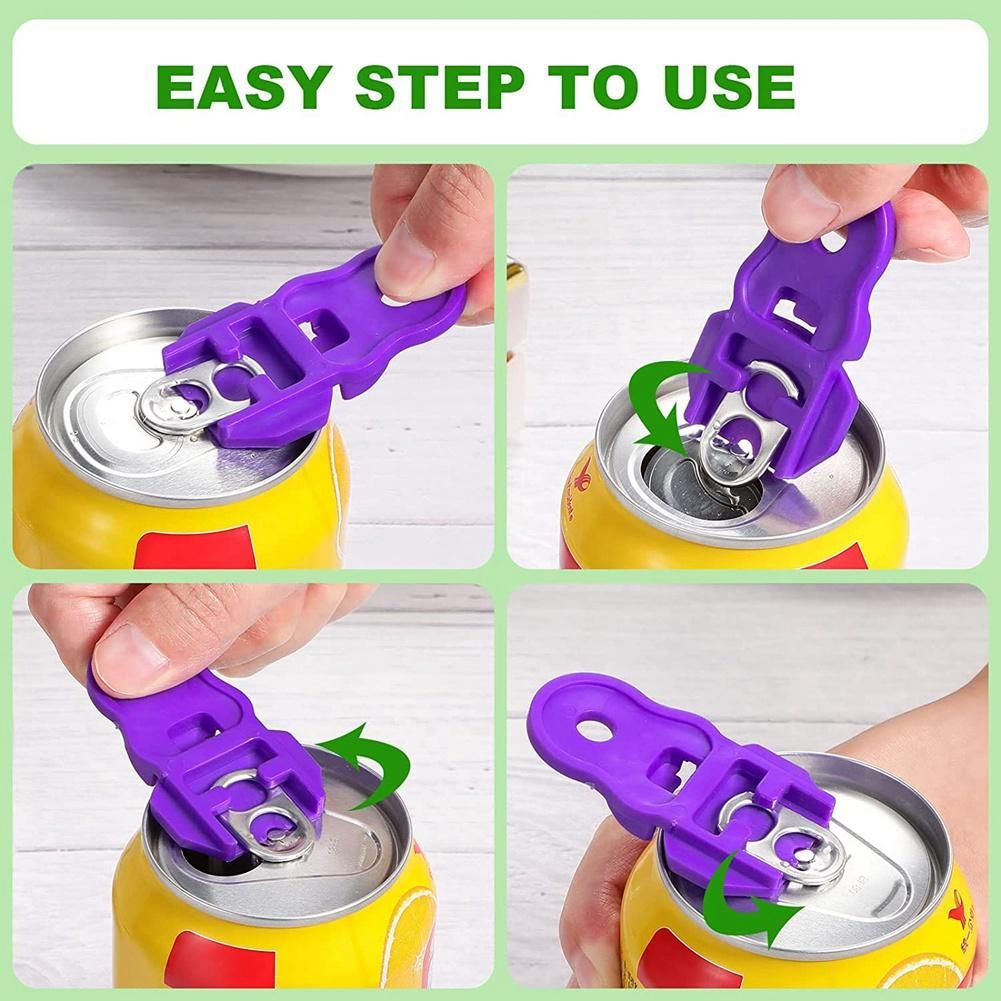 12 Pieces Color Manual Easy Can Opener  Premium Plastic Shields Tab Openers  Leakproof Soda Can Lids Soda Can Cover
