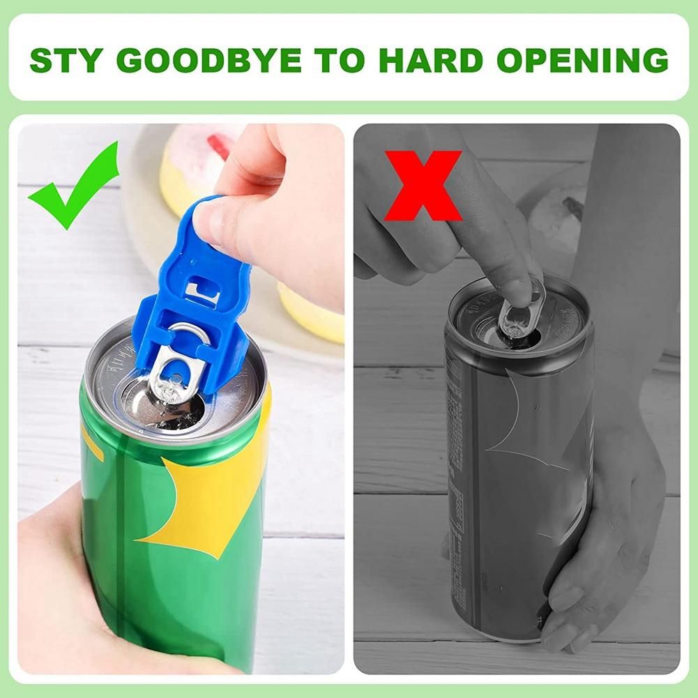12 Pieces Color Manual Easy Can Opener  Premium Plastic Shields Tab Openers  Leakproof Soda Can Lids Soda Can Cover