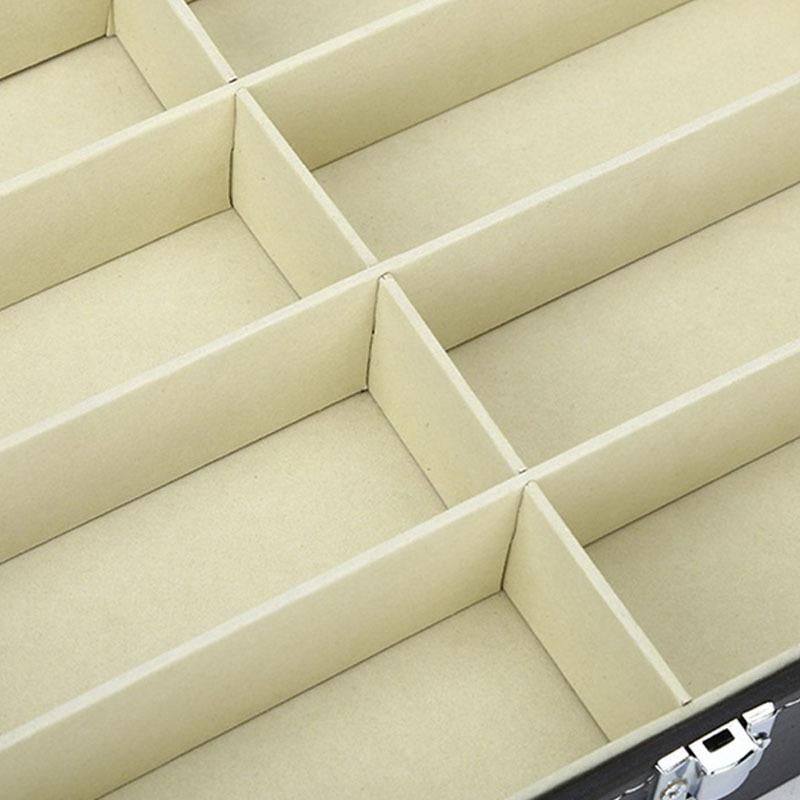 Wholesale PU Leather 8 Bit Glasses Storage Box Glasses Jewelry Box Transparent Skylight Sunglasses Sunglasses Glasses Box 33.5*24*8.5cm individual packaging